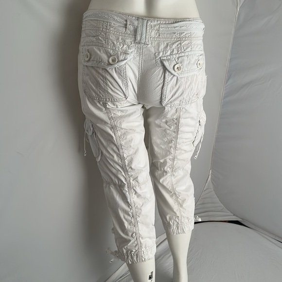 Abercrombie and Fitch Renee vintage Y2K white cropped cargo capri pants - Picture 4 of 13